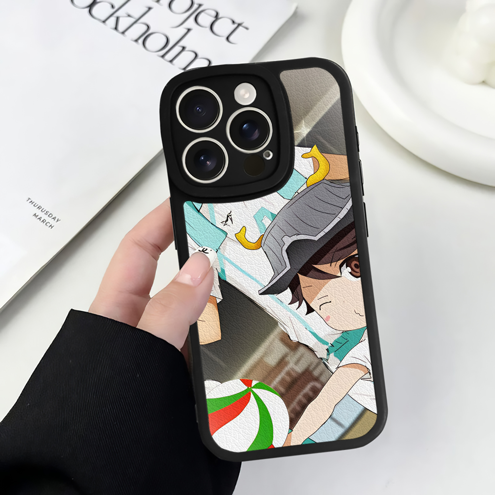 （画像用） ハイキュー!! Haikyu!! 【iPhone 16シリーズ対応】シリコンスマホケース（レザー調） 材質：シリコン